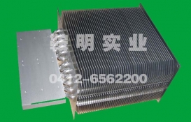 Rail locomotive heat pipe radiator